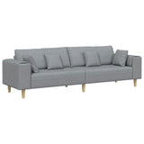 Sofa en tissu avec coussin Gris clair 208 cm tissu