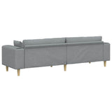 Sofa en tissu avec coussin Gris clair 208 cm tissu