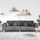 Sofa en tissu avec coussin Gris foncé 208 cm tissu