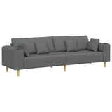 Sofa en tissu avec coussin Gris foncé 208 cm tissu