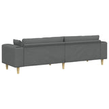 Sofa en tissu avec coussin Gris foncé 208 cm tissu