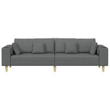 Sofa en tissu avec coussin Gris foncé 208 cm tissu