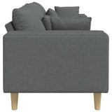 Sofa en tissu avec coussin Gris foncé 208 cm tissu