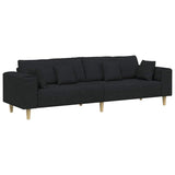 Sofa en tissu avec coussin Noir 208 cm tissu