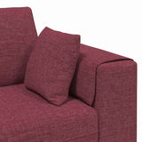 Sofa en tissu avec coussin Bordeaux 208 cm tissu