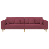 Sofa en tissu avec coussin Bordeaux 208 cm tissu