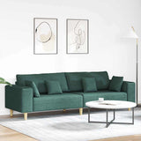 Sofa en tissu avec coussin Vert foncé 208 cm tissu