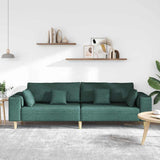 Sofa en tissu avec coussin Vert foncé 208 cm tissu