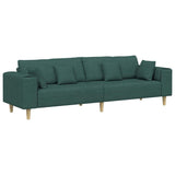 Sofa en tissu avec coussin Vert foncé 208 cm tissu