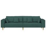 Sofa en tissu avec coussin Vert foncé 208 cm tissu