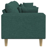 Sofa en tissu avec coussin Vert foncé 208 cm tissu