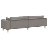 Sofa en tissu avec coussin Taupe 208 cm tissu