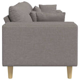 Sofa en tissu avec coussin Taupe 208 cm tissu