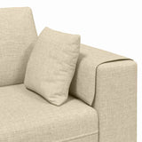 Sofa en tissu avec coussin Crème 208 cm tissu