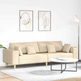 Sofa en tissu avec coussin Crème 208 cm tissu