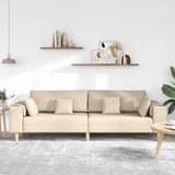 Sofa en tissu avec coussin Crème 208 cm tissu