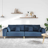 Sofa en tissu avec coussin Bleu 208 cm tissu