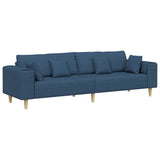 Sofa en tissu avec coussin Bleu 208 cm tissu