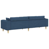 Sofa en tissu avec coussin Bleu 208 cm tissu