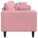 Canapé en velours avec coussin Rose 209 cm Velours