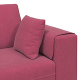 Canapé en velours avec coussin Bordeaux 208 cm Velours
