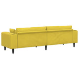 Canapé en velours avec coussin Jaune 210 cm Velours