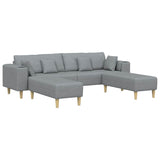 Sofa en tissu avec coussin Gris clair 208 cm tissu