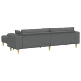 Sofa en tissu avec coussin Gris foncé 208 cm tissu
