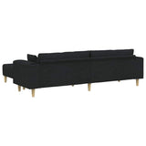 Sofa en tissu avec coussin Noir 208 cm tissu