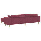 Sofa en tissu avec coussin Bordeaux 208 cm tissu