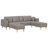 Sofa en tissu avec coussin Taupe 208 cm tissu