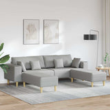 Sofa en tissu avec coussin Gris nuage 208 cm tissu