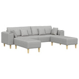 Sofa en tissu avec coussin Gris nuage 208 cm tissu