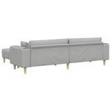 Sofa en tissu avec coussin Gris nuage 208 cm tissu