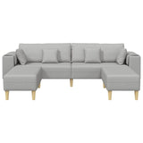 Sofa en tissu avec coussin Gris nuage 208 cm tissu