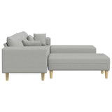 Sofa en tissu avec coussin Gris nuage 208 cm tissu