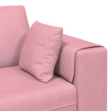 Canapé en velours avec coussin 3 pcs Rose 208 cm Velours
