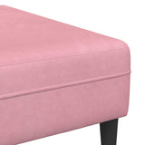 Canapé en velours avec coussin 3 pcs Rose 208 cm Velours