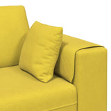 Canapé en velours avec coussin 3 pcs Jaune 208 cm Velours