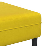 Canapé en velours avec coussin 3 pcs Jaune 208 cm Velours