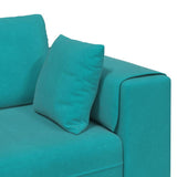 Canapé en velours avec coussin 3 pcs Turquoise 208 cm Velours