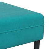Canapé en velours avec coussin 3 pcs Turquoise 208 cm Velours