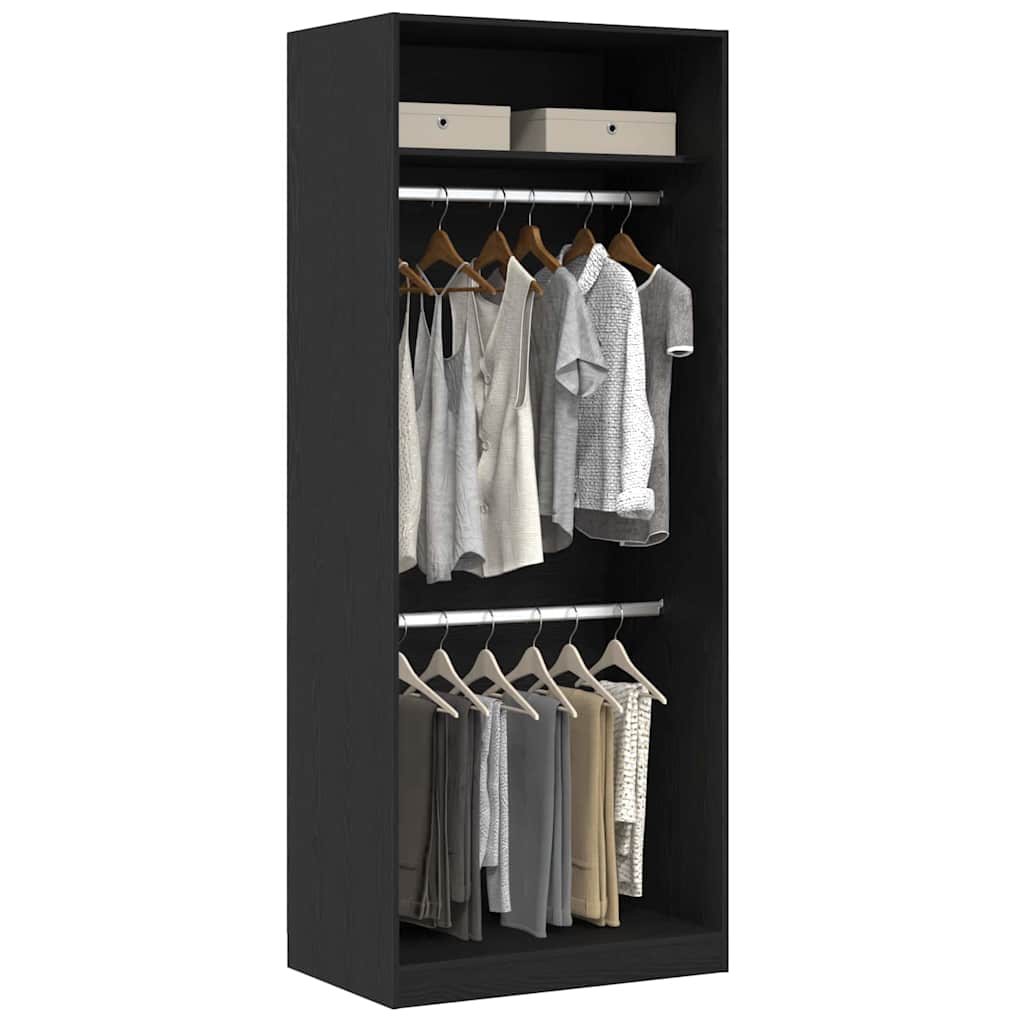 Armoire Chêne noir 80 x 50 x 200 cm Bois d'ingénierie