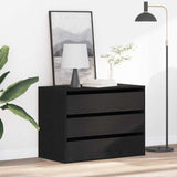 Commode Chêne noir 80 x 41 x 58 cm Bois d'ingénierie