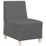 Unité de Sofa Modulaire Sans Accoudoirs 2 pcs Gris foncé