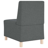 Unité de Sofa Modulaire Sans Accoudoirs 2 pcs Gris foncé