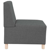 Unité de Sofa Modulaire Sans Accoudoirs 2 pcs Gris foncé