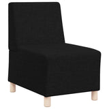 Unité de Sofa Modulaire Sans Accoudoirs 2 pcs Noir