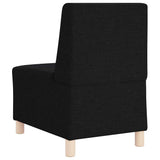 Unité de Sofa Modulaire Sans Accoudoirs 2 pcs Noir