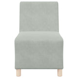 Unité de Sofa Modulaire Sans Accoudoirs 2 pcs Gris clair